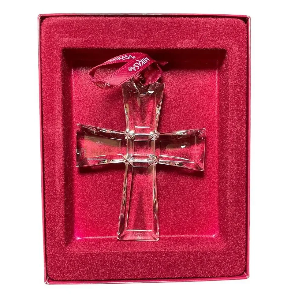Mikasa Holiday Collection SN274/564 Crystal‎ Cross Ornament Made in Germany
